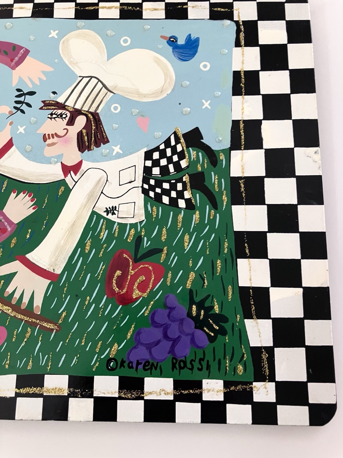 Karen Rossi Metal Kitchen Sign 12 X 8 In – Kiss The Cook – Silvestre – Whimsical