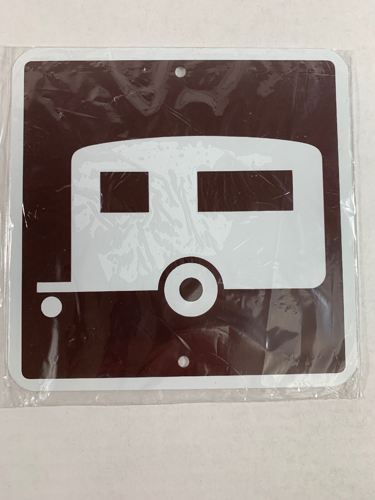 LOT of 4 Metal Park Signs Camping Trailer, Hiking, Picnic & Campfire 6″x6″ – NEW