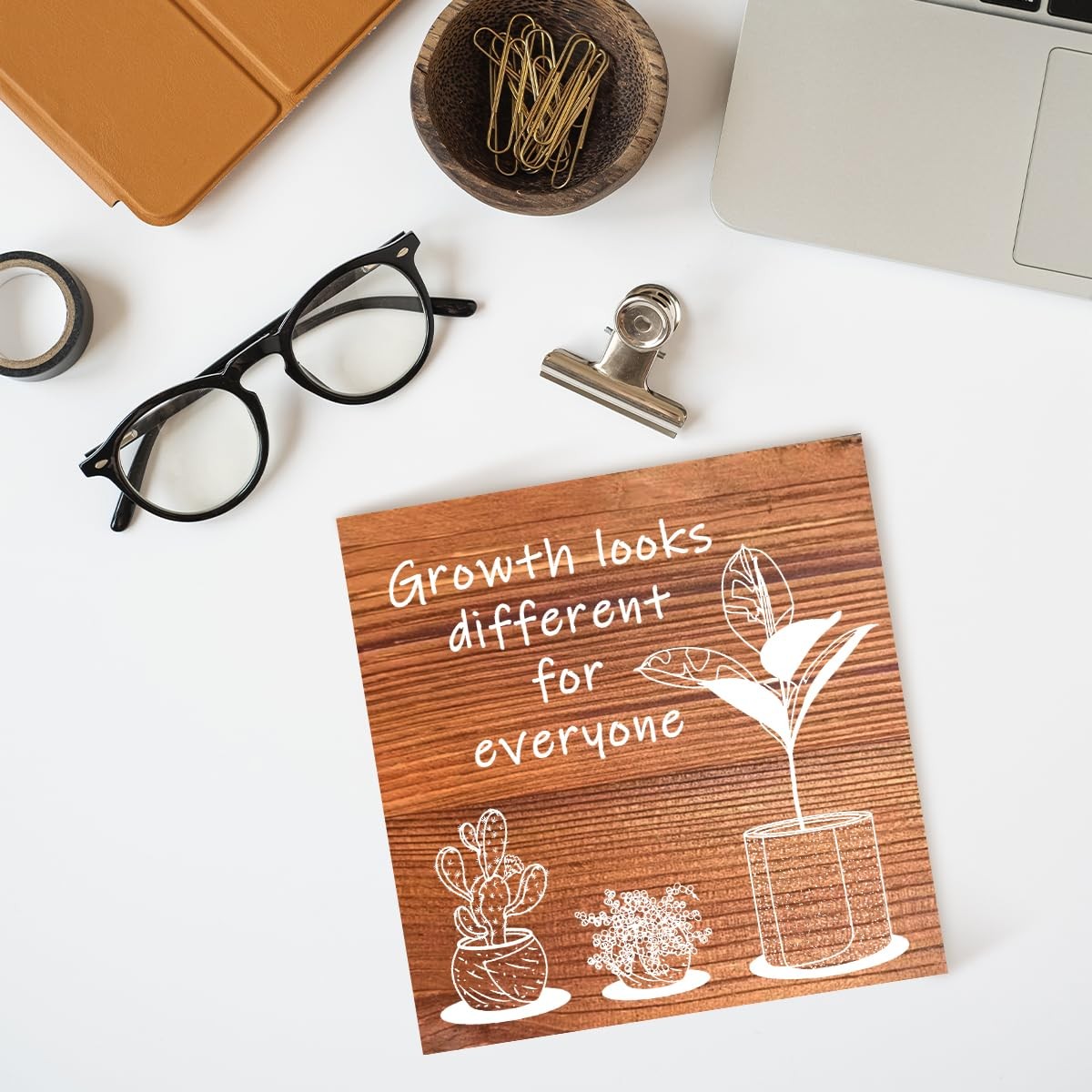 Inspirational Wood Block Signgrowth Looks Different For Everyone Plant Motivatio