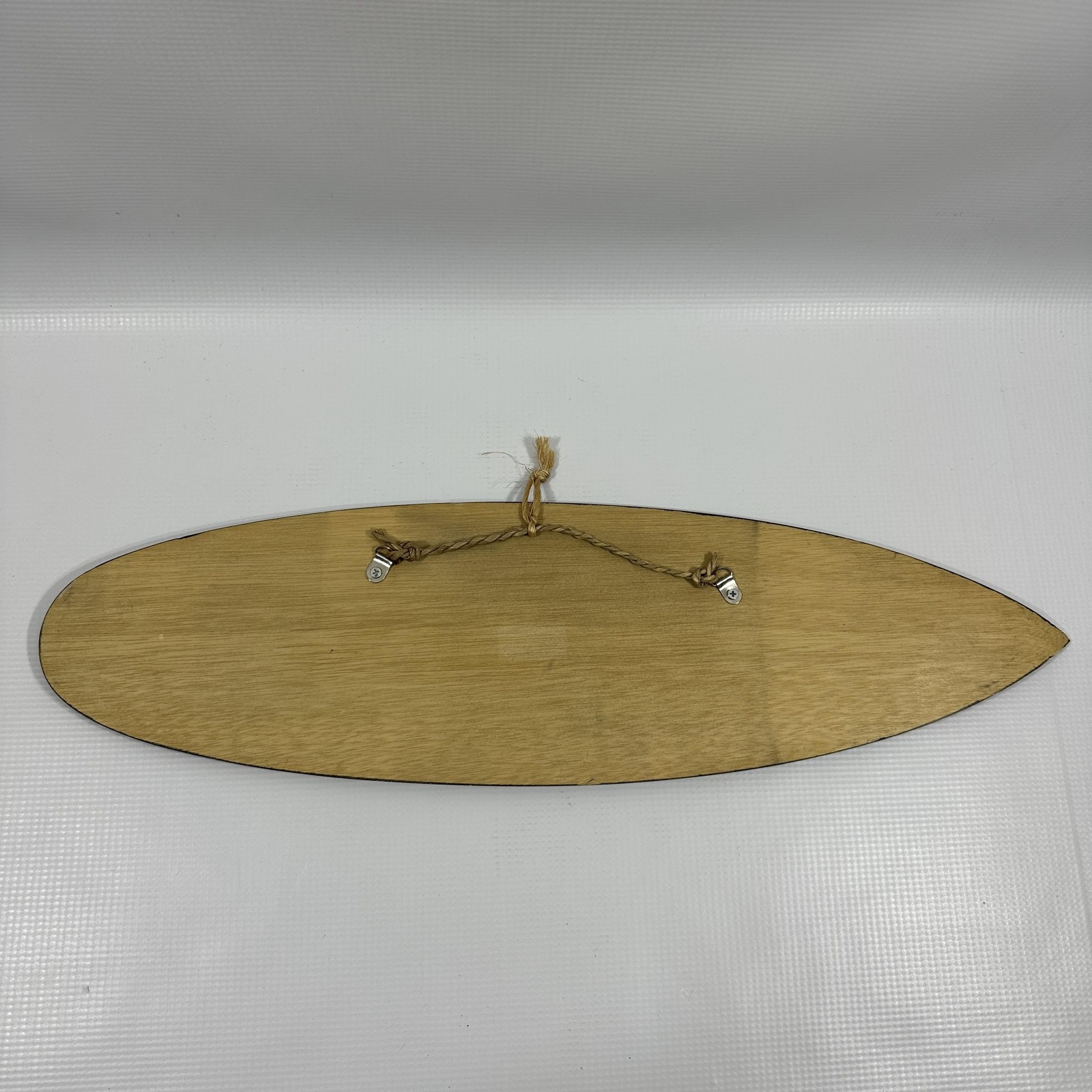 Wood Surfboard Aloha Hawaii Wall Sign Black Carved Turtle Dolphin Hanging Decor