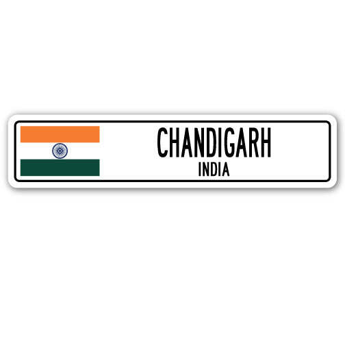 CHANDIGARH INDIA Street Sign Indian flag city country road wall gift