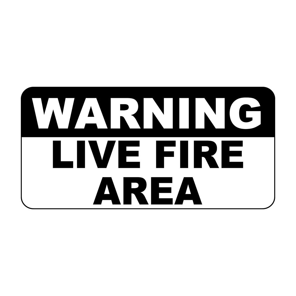Warning Live Fire Area Retro Vintage Style Metal Sign – 8 In X 12 In