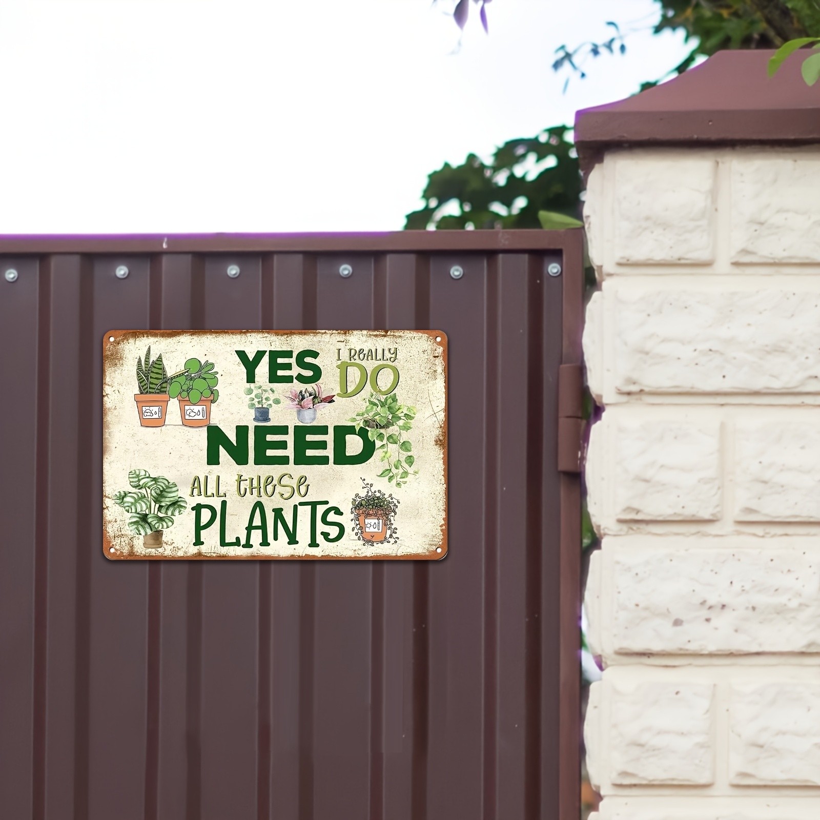 Humorous Metal Garden Sign Plant Farmhouse Decor