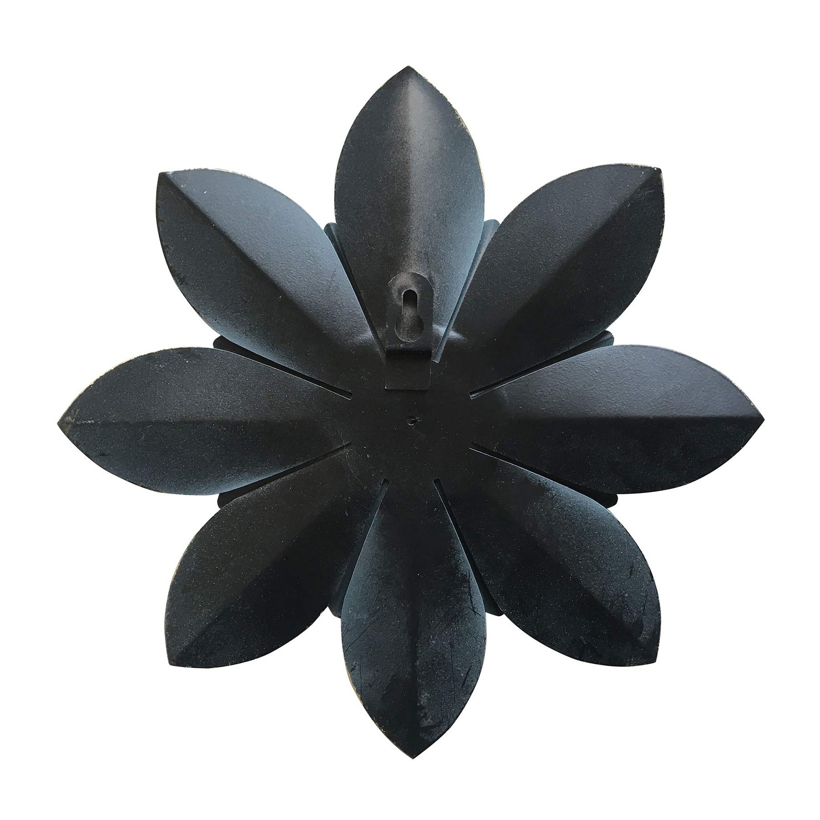 Light Sky Blue Metal Flower Wall Art Decor, 9.5“ Rustic Modern Floral Sculptu…