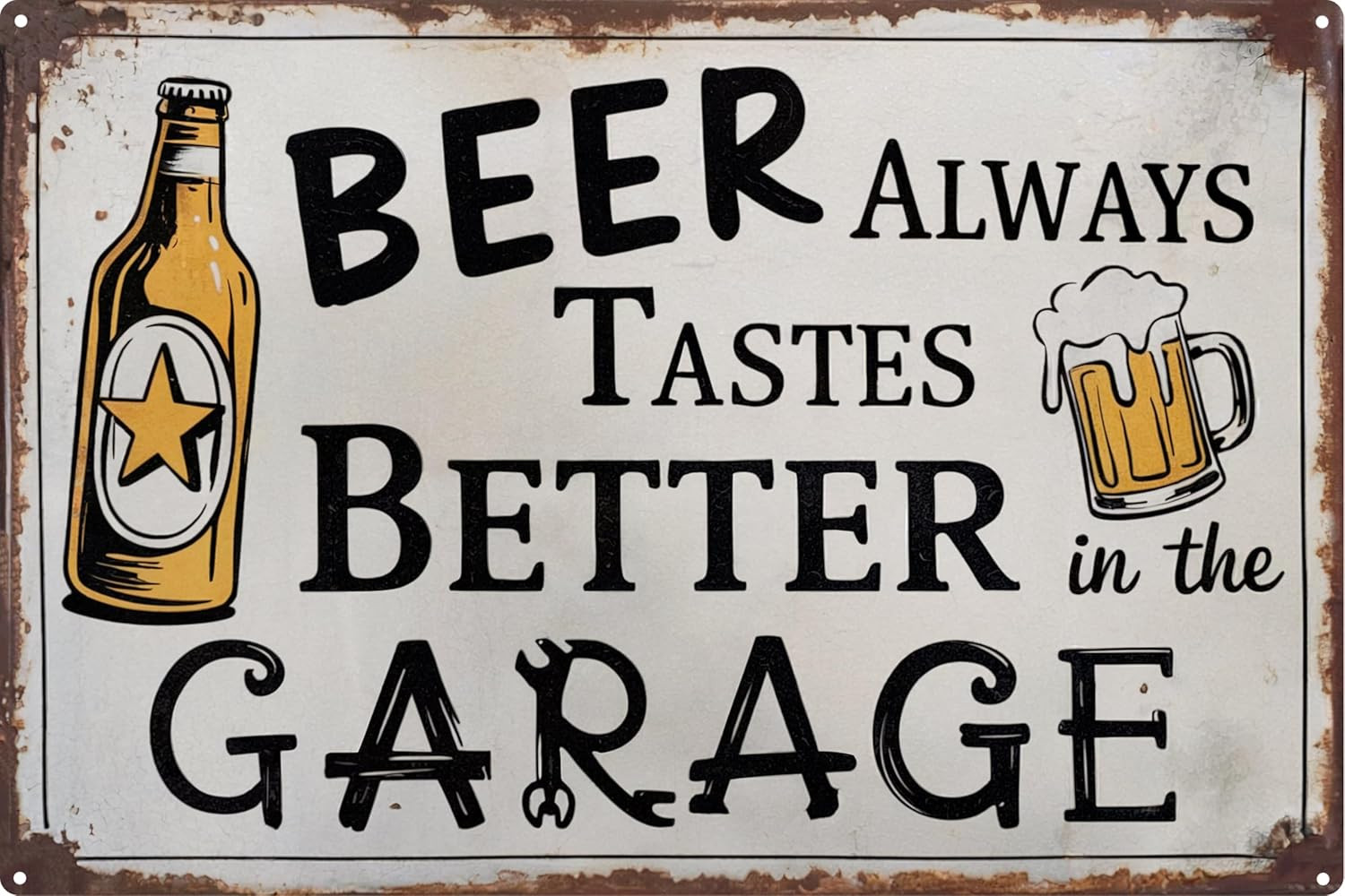Papa’S Garage Vintage Sign 8X12 in Weather-Resistant Wall Hanging Decorative Pla