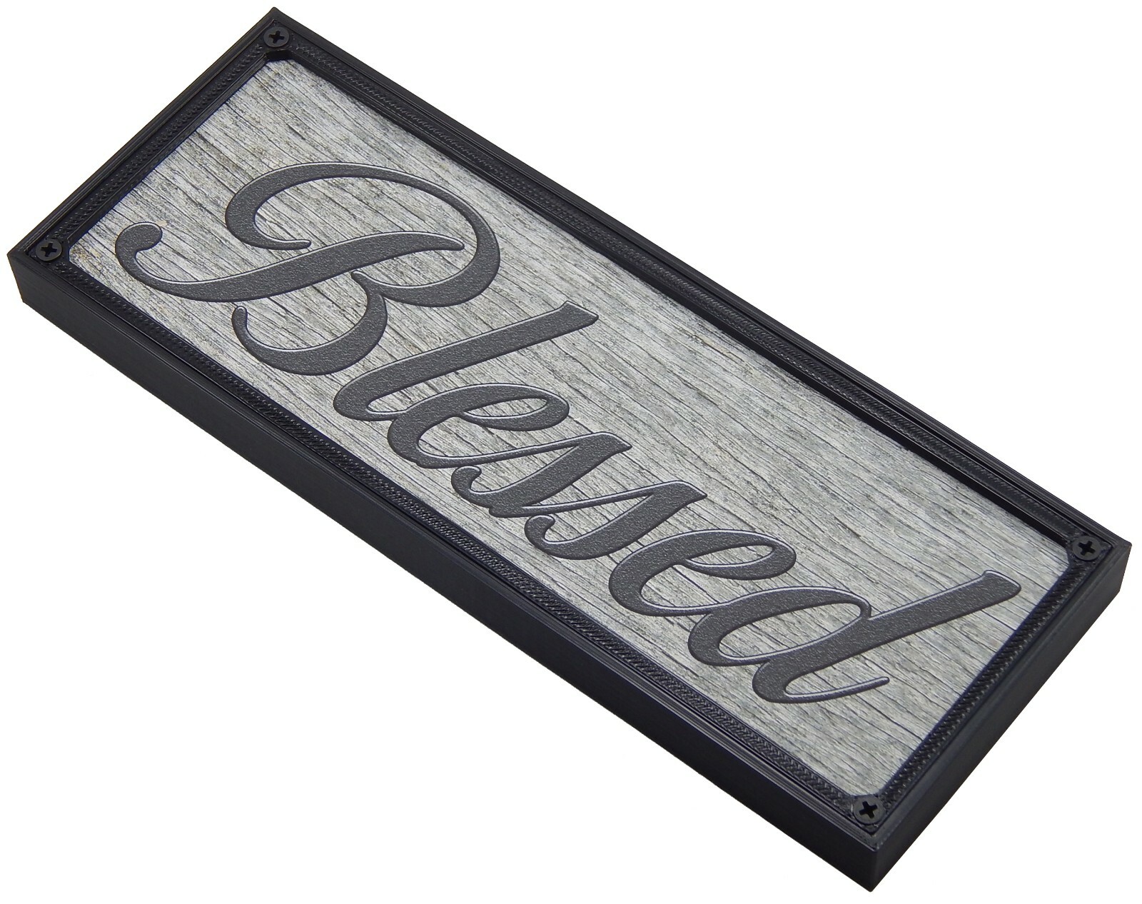 Blessed Word Art Sign Kitchen Home Decor Wall Hanging Cursive Script Typography