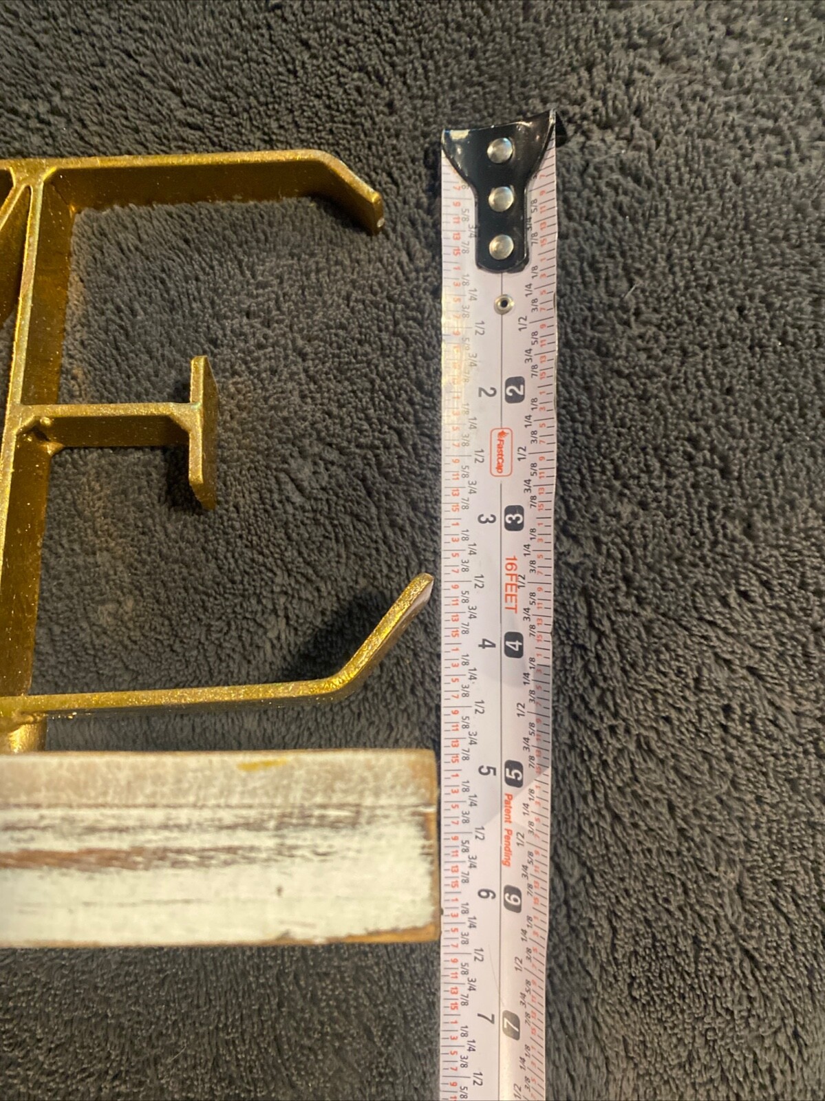 LOVE Gold-Tone Metal Letters Decorative Sign with White Wood Base, Sign Decor