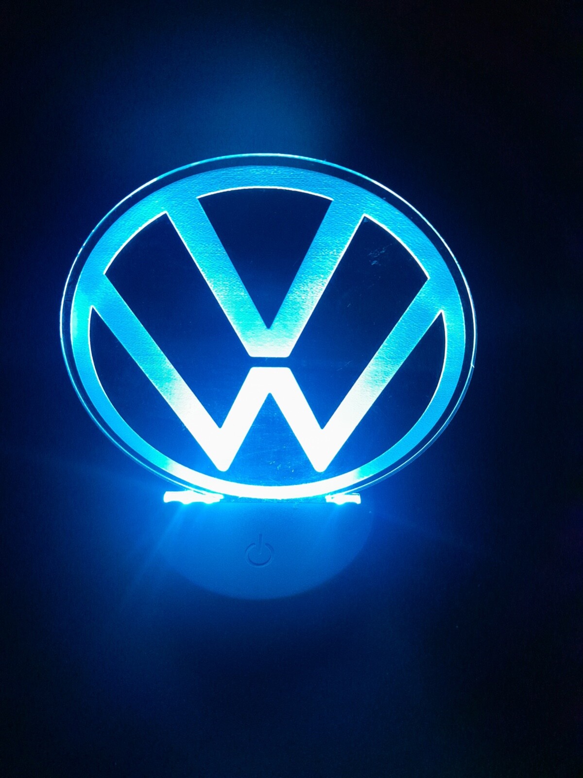 Edge Lit Tabletop Sign, Multi-Colored LED, Desk Lamp, Night Light Volkswagen