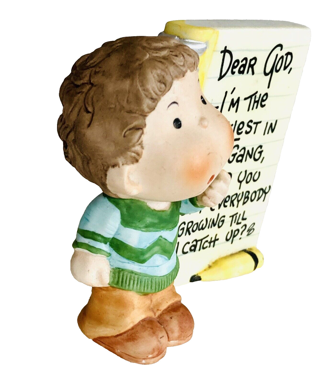 Youngest Child 3″ Little Boy Growing Up 80s Christian Prayer Baby Kids MCM God