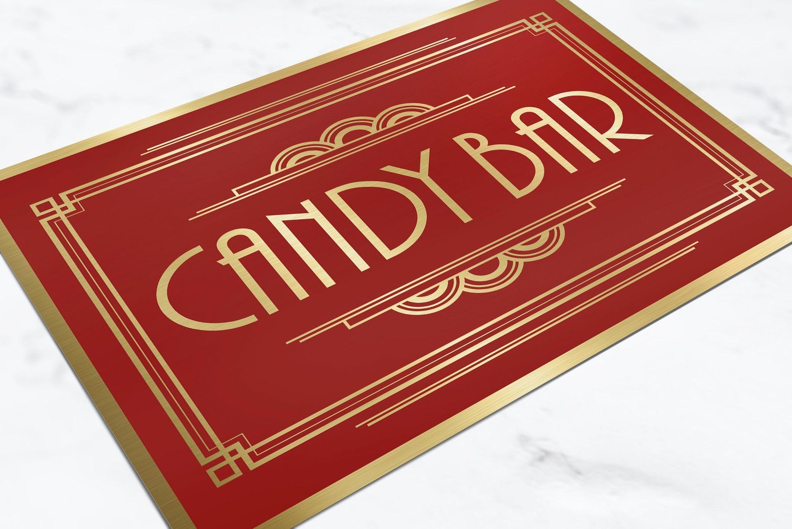 Candy bar home movie theater sign brushed aluminum metal game room wall decor