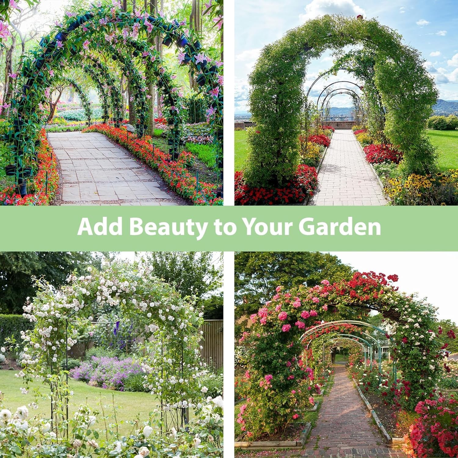 94 Metal Garden Arch Trellis for Climbing Plants Outdoor Decorations