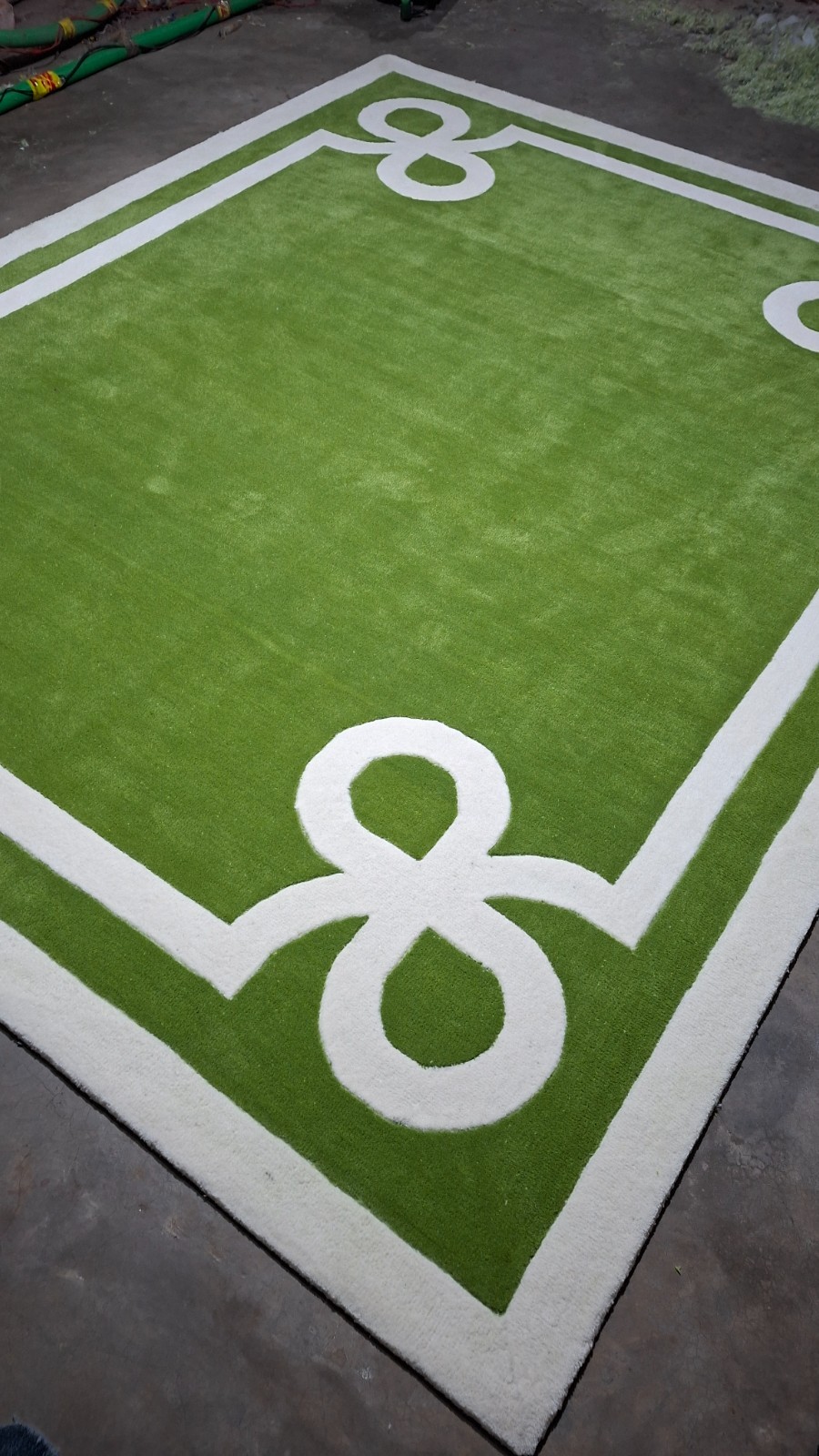 Modern Green Area Rug 8×10 Hand Tufted Wool Carpet For Living Room Large Rugs