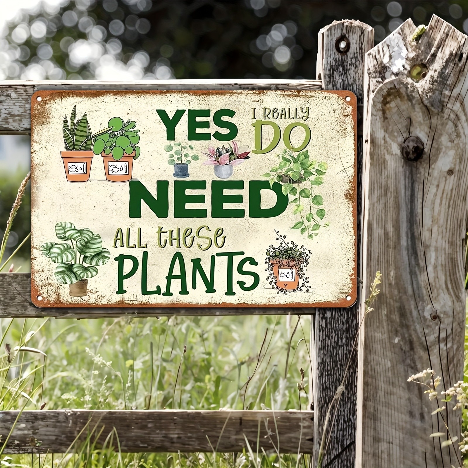 Humorous Metal Garden Sign Plant Farmhouse Decor