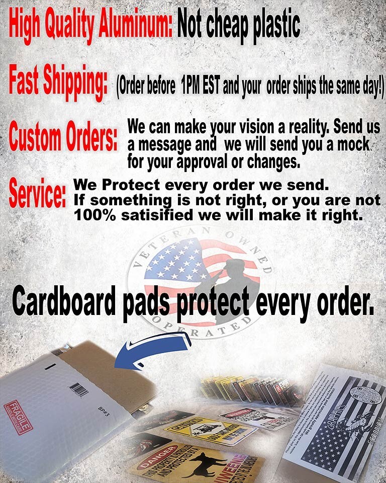 Company Policies 8″ x 12″ Aluminum Metal Sign Funny