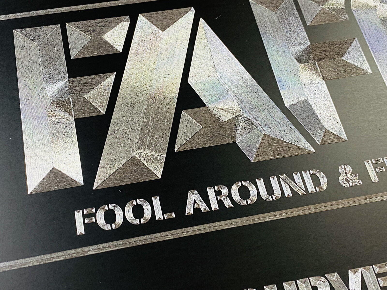 Engraved CLEAN VERSION Surveillance FAFO F Fool Around And Find Out Metal Sign