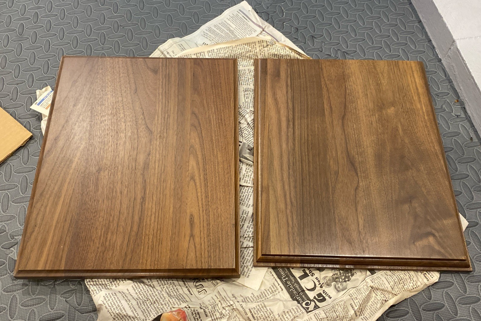 Lot Of Two (2) Plaques Wood Blank 100% Solid Walnut 15” X 12” Brown Finished