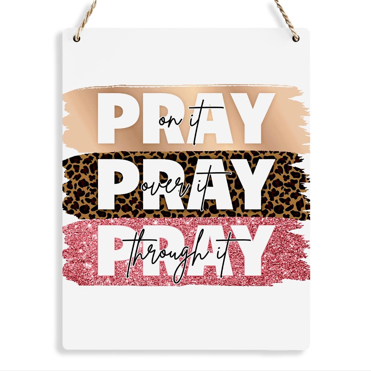 Inspirational Decor Pray On It Bible Verse Wall Art Christian Gifts for Women…