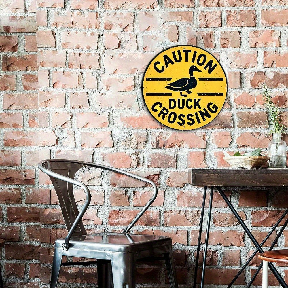 Aluminum “Caution Duck Crossing” Tin Metal Signs- Multipurpose Wall Hanging Pla