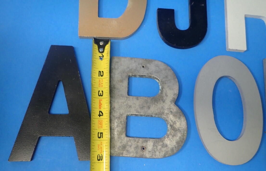 Vintage (8) Piece Mixed Lot Large Wooden Letters for Arts Crafts & Display