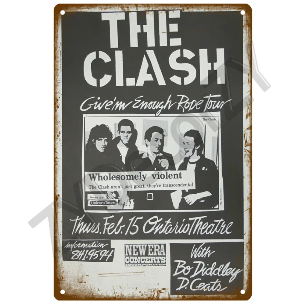 MusicVibeDecor Tin Metal Signs – Rock Band Vintage Poster Tin Plates – Premium