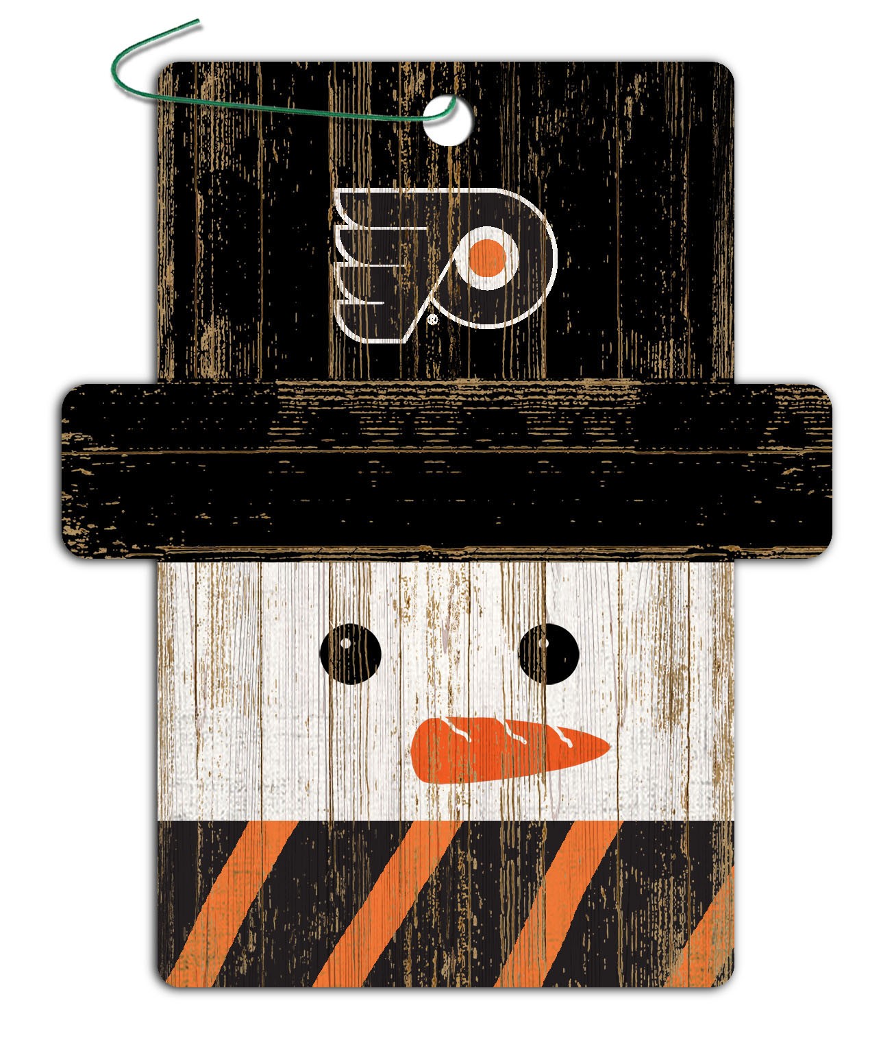 Snowman Ornament 4.5in – H0980 – Philadelphia Flyers – MDF Wood