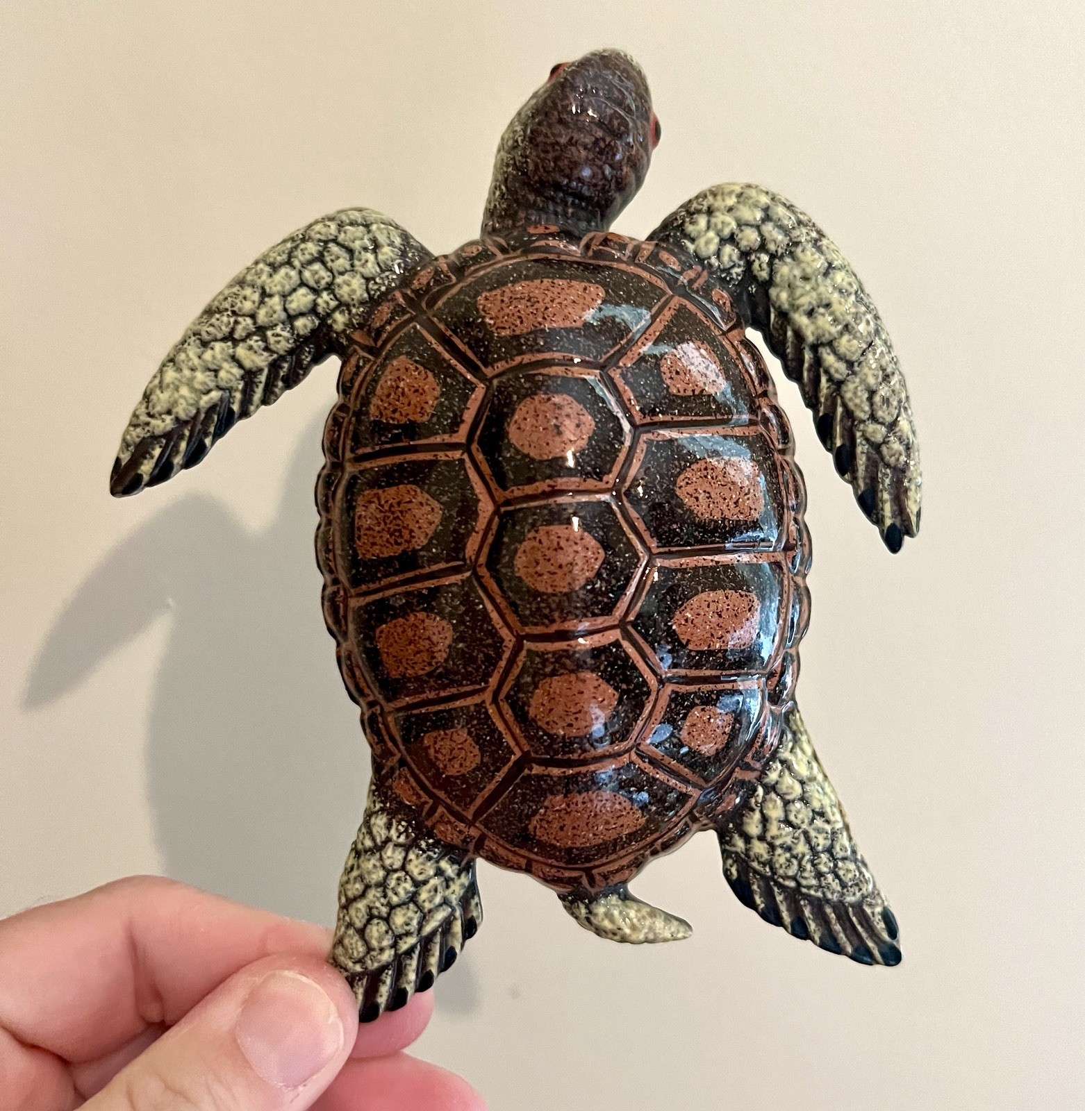 Set Of 3 Hard Plastic Sea Turtle Wall Hangings Patio Garden Nautical Home Decor