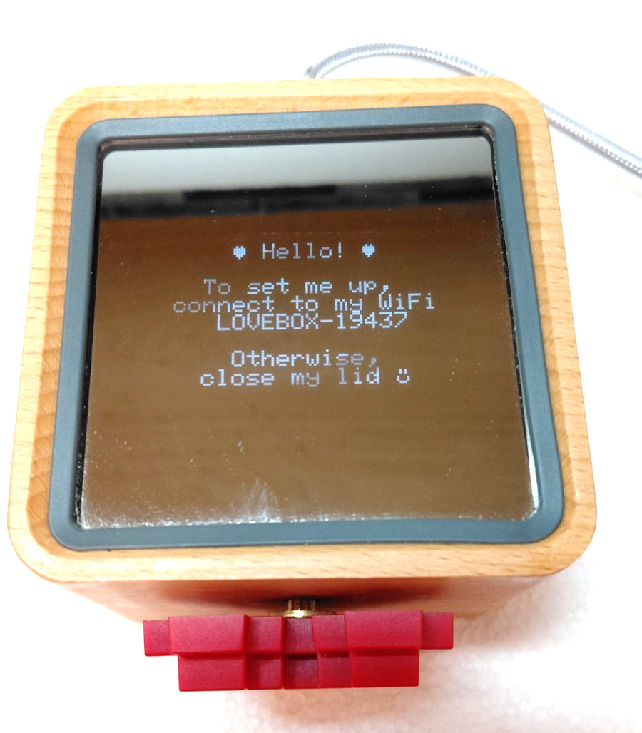 Wood Lovebox Heart Messenger Box “Digital Love Messenger”
