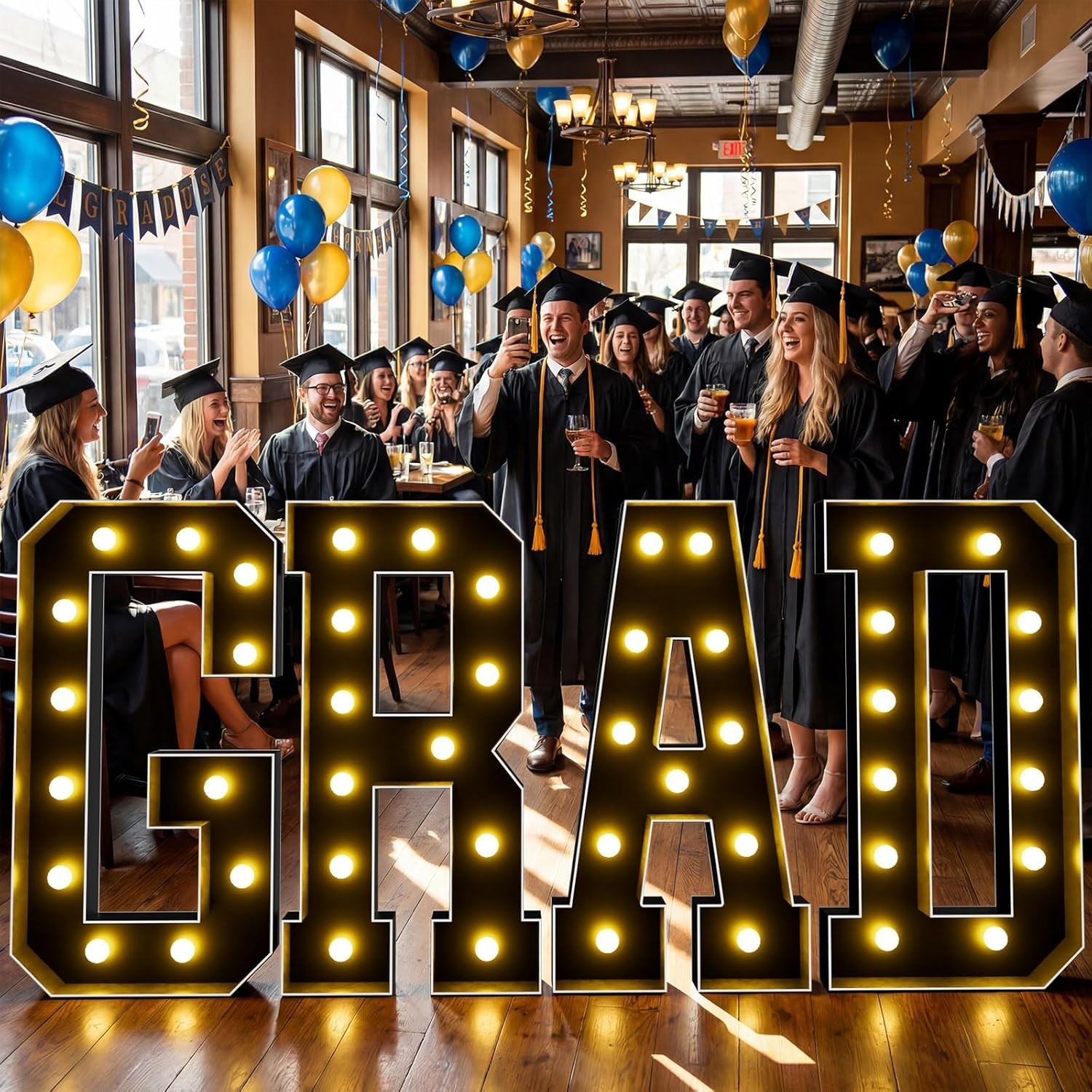 4FT Black Marquee Light Up Letters T for Indoor Outdoor Events Large Party Decor