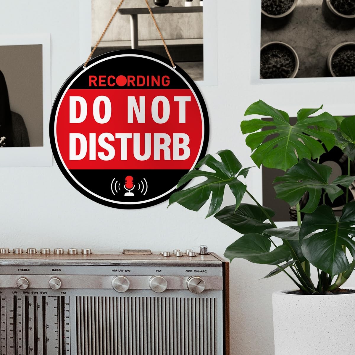 Recording Studio Door Sign, Recording in Progress Do Not Disturb Hanging Sign…