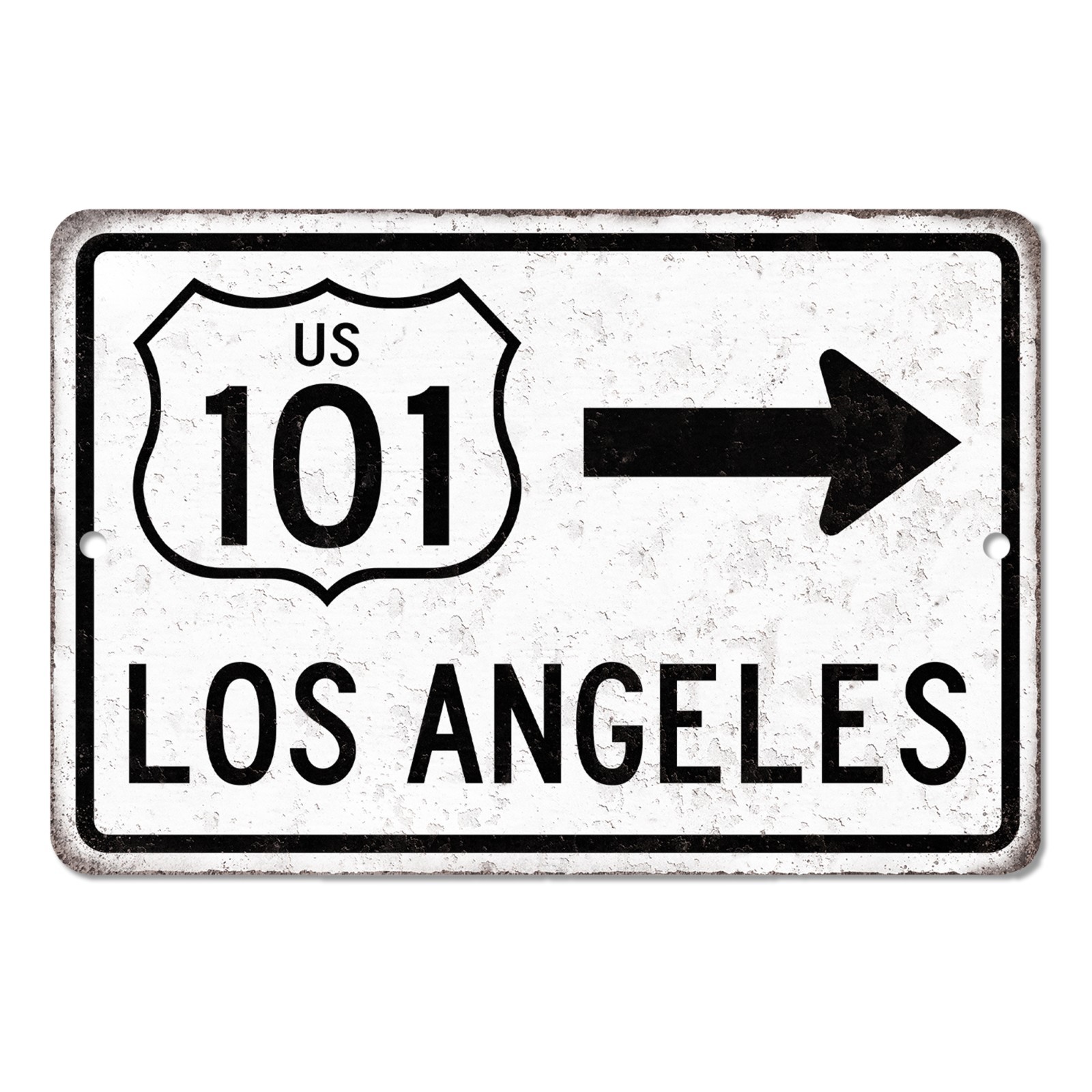 Los Angeles US Highway 101 Metal Road Sign California Route Sign Wall Art