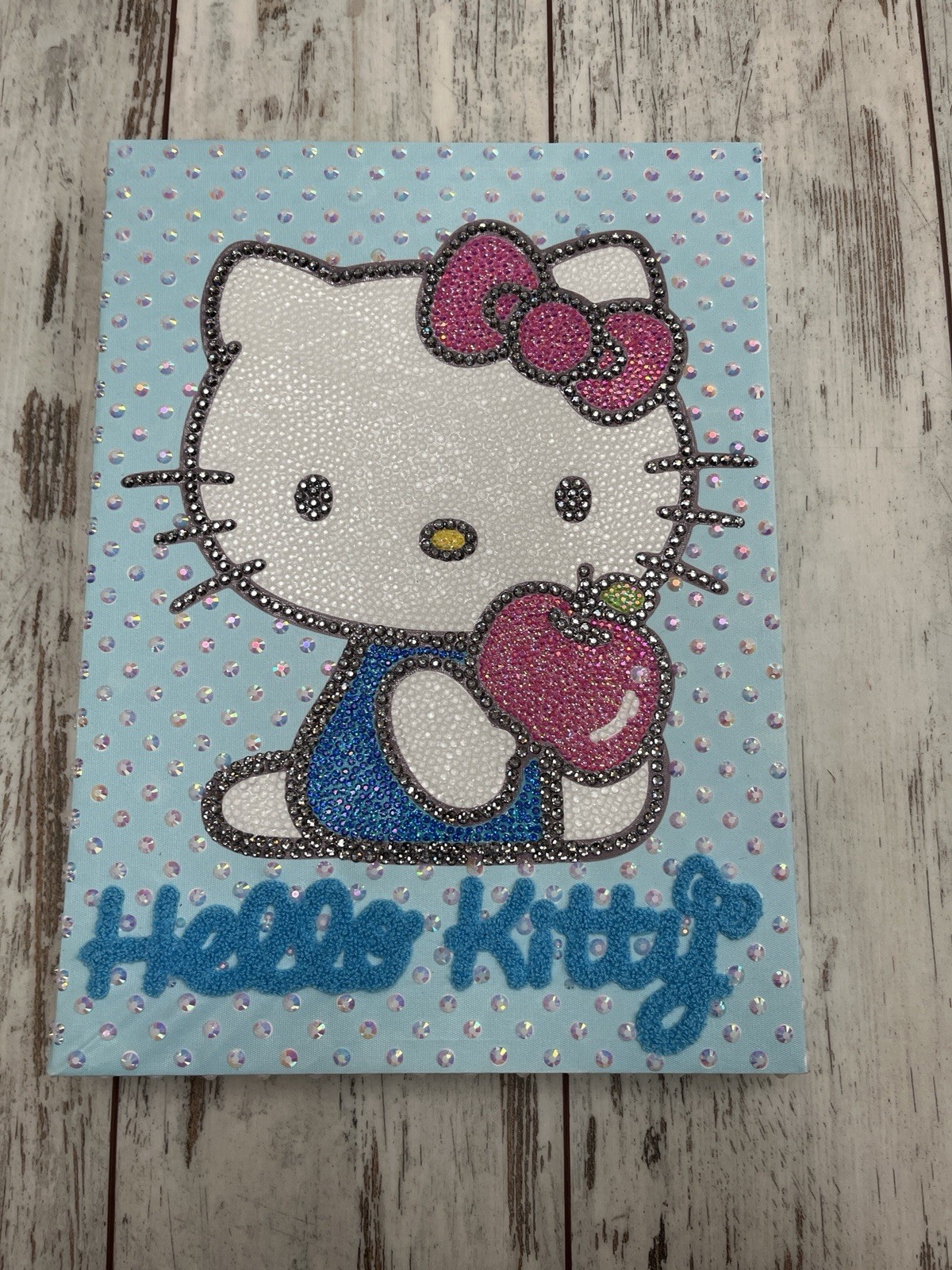 Handmade Hello Kitty Rhinestone Canvas Wall Art Decor Sanrio