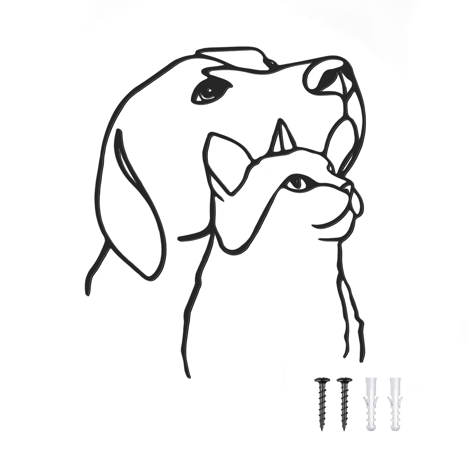 Otoolling Cat and Dog Wall Art Silhouette Cat and Dog Black Wall Decor Metal …
