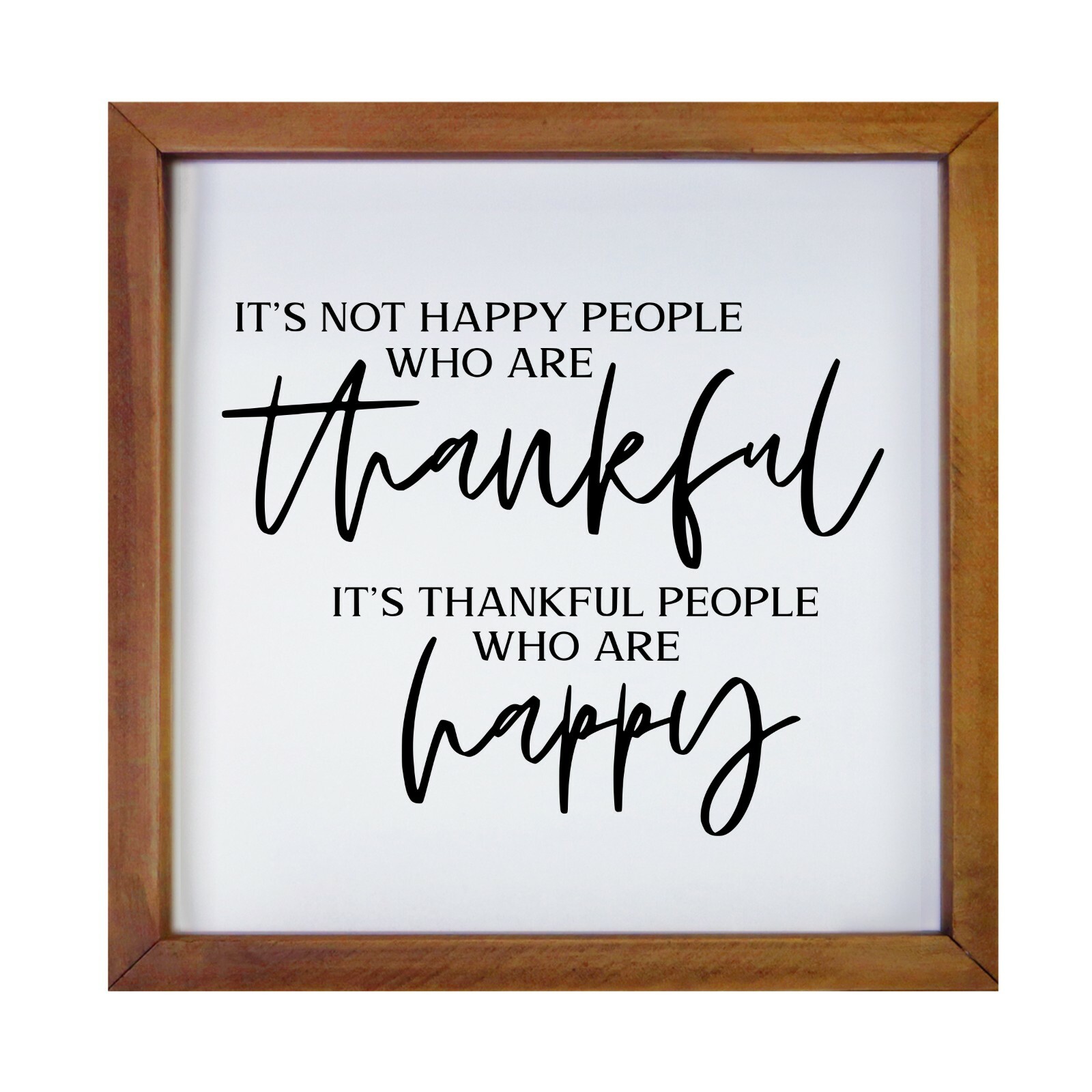 Inspirational 7×7 Wooden Framed Shadow Box Modern Wall Art Decor It’s Not Happy