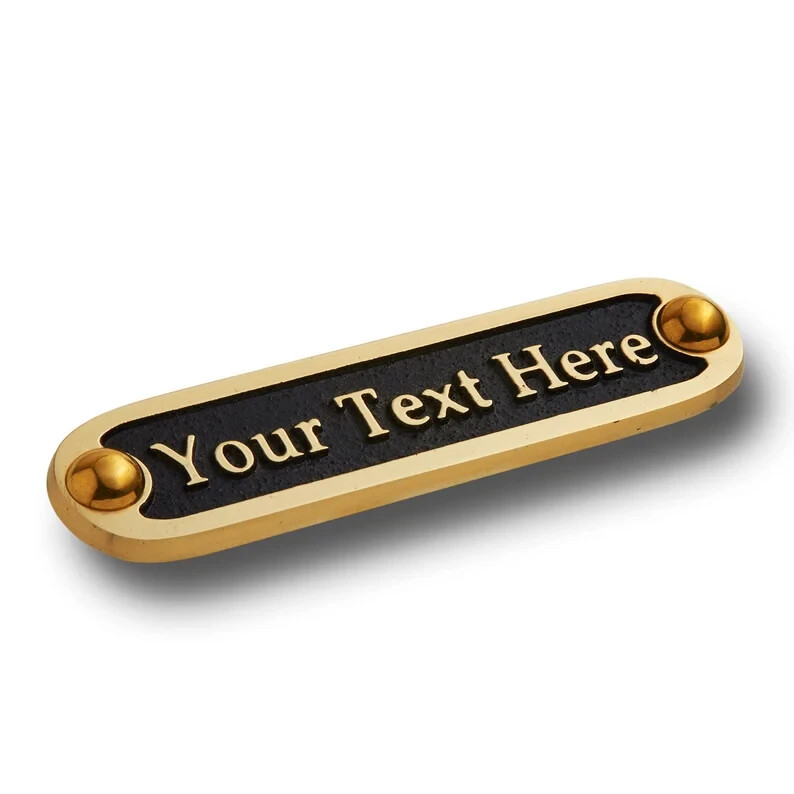 Unique Handmade Personalized Brass Metal Wall Sign / Great Housewarming Gift For