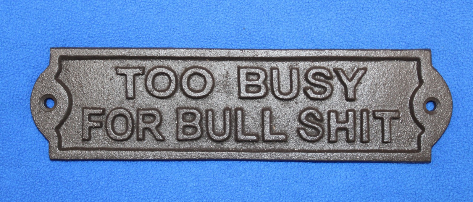 2-TOO BUSY FOR BULLSHIT Metal Humorous Sign,Country Decor,Shop Wall Sign,W-65
