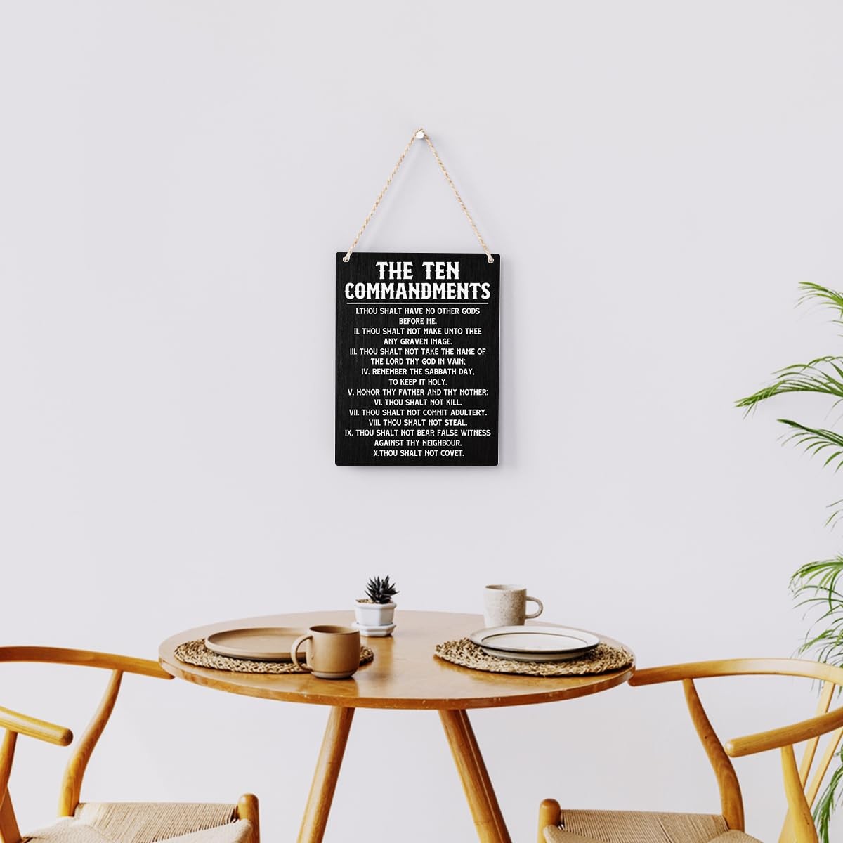 Inspirational Bible Verses Ten Commandments Wall 10″L x 8″W, 10 Commandments.