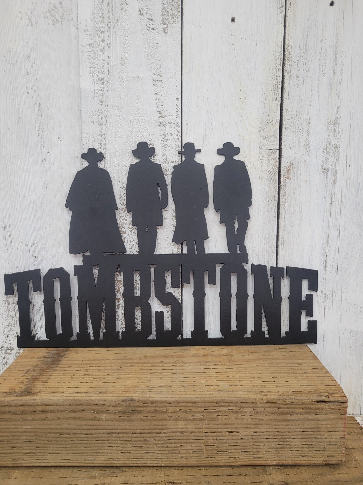 Tombstone/Cowboys/Metal/ Sign/Silhouette/Western/decor/Doc Holiday/Western movie