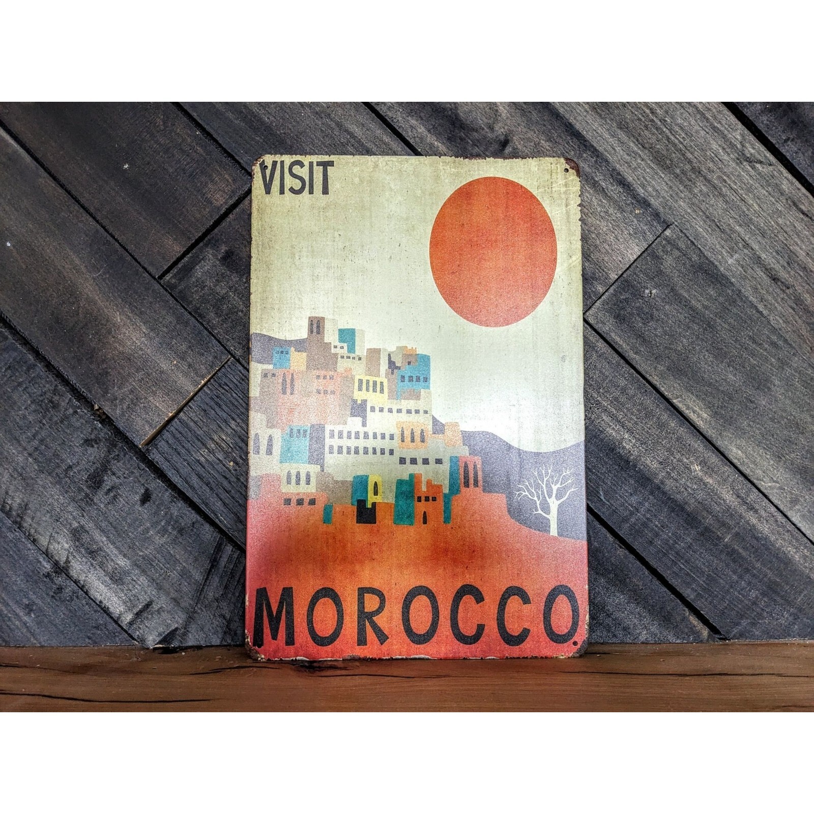 Visit Morocco Sign – 8in x 12in