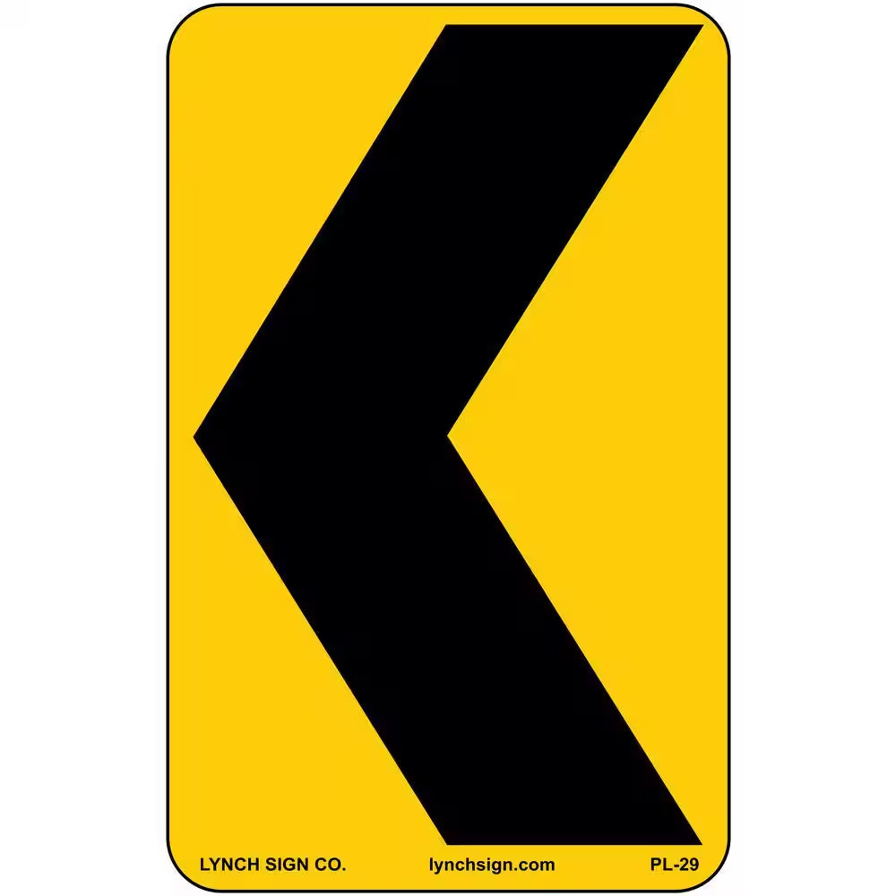 12 In. X 18 In. Left Arrow Sign Printed on More Durable, Thicker, Longer Lasting