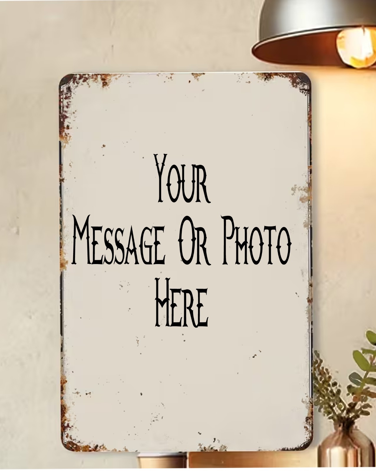 New Personalized Aluminum Metal Sign Customized With Custom Text 8″ x 12″ Size