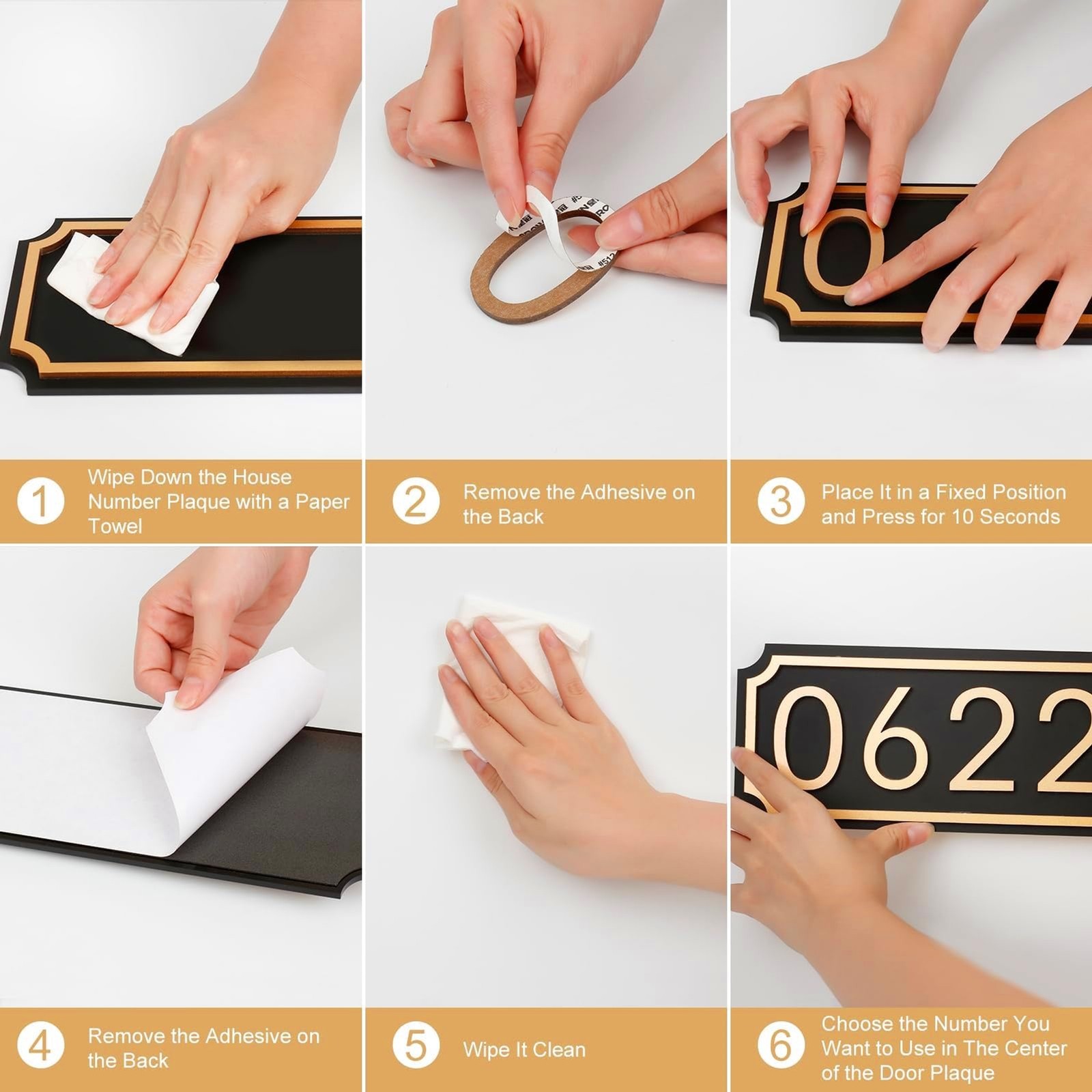 House Numbers for Outside, Address Plaques, Mailbox Numbers, 2 Sets of Numbers f