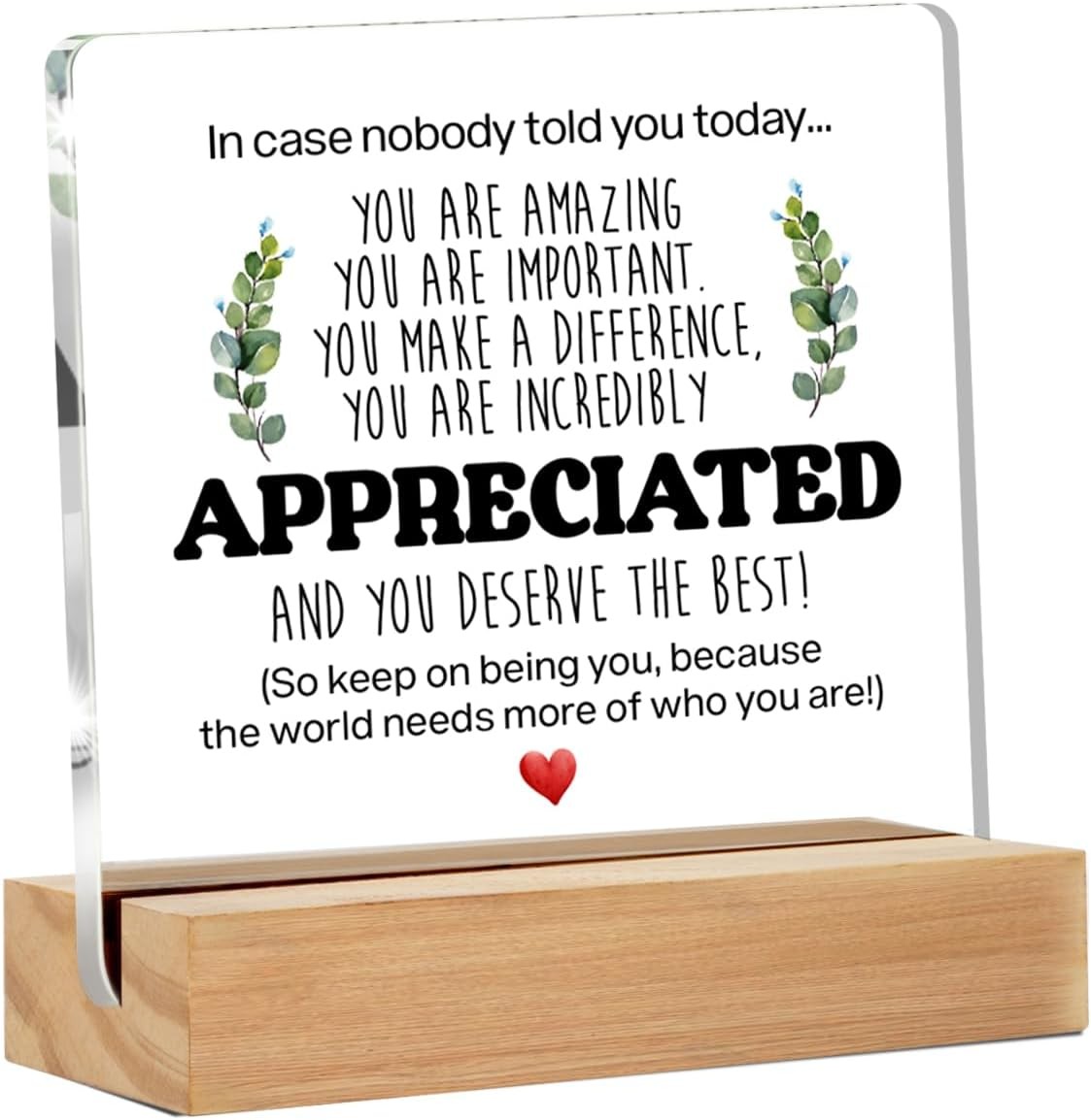 Inspirational Gift Ideas – Thank You Gifts for Women Men Friends (4 x 4 Inches)