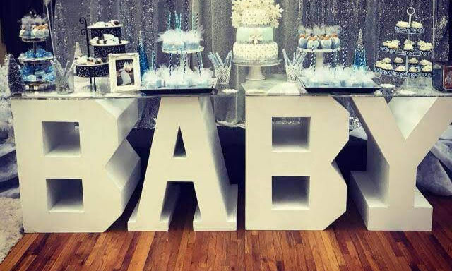 BIG 31″ White Wooden NUMBERS – Decor Display 3D Signs Columns Birthday, from 0-9