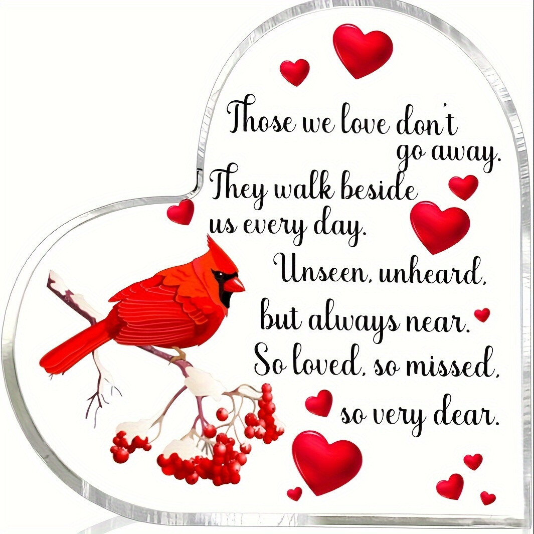 Memorial Gift Acrylic Heart Shaped Memorial Plaque for Deceased Loved Ones