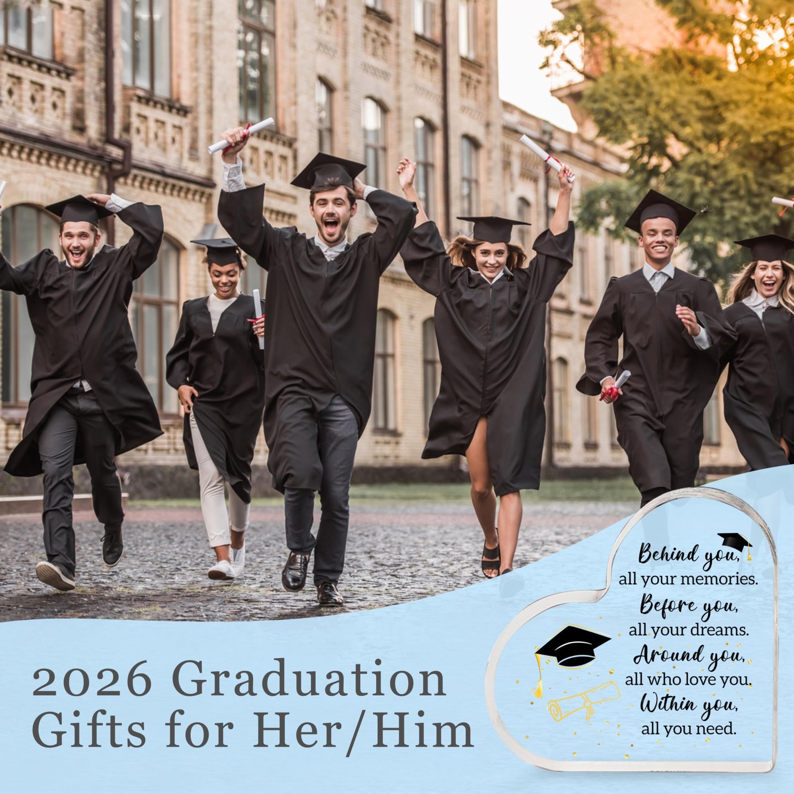 Graduation Gifts 2026 Acrylic Plaque Graduation Decorations Class of 2026 In…