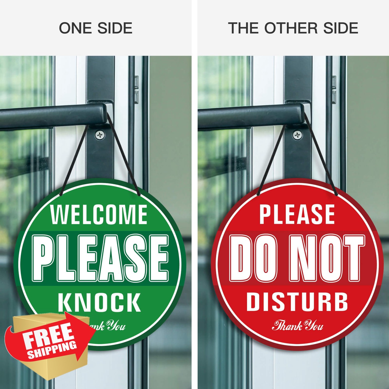Putuo Decor Do Not Disturb Sign Green Red 9in