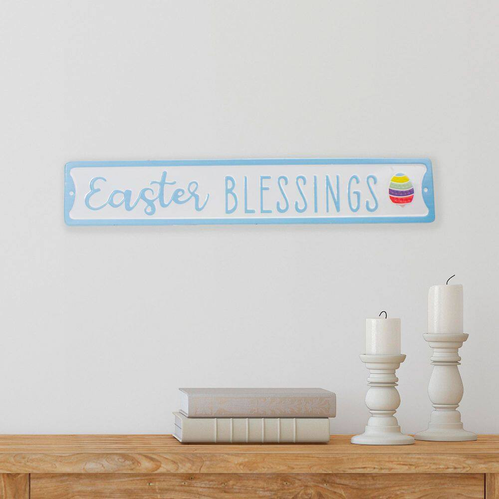 Metal Easter Blessings Wall Sign- 3.5 In.