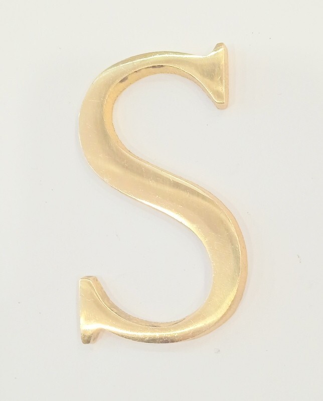 150MM (6Inch) Brass Home 26 Polish Gold Wall Mounted Door Mounted Letters S