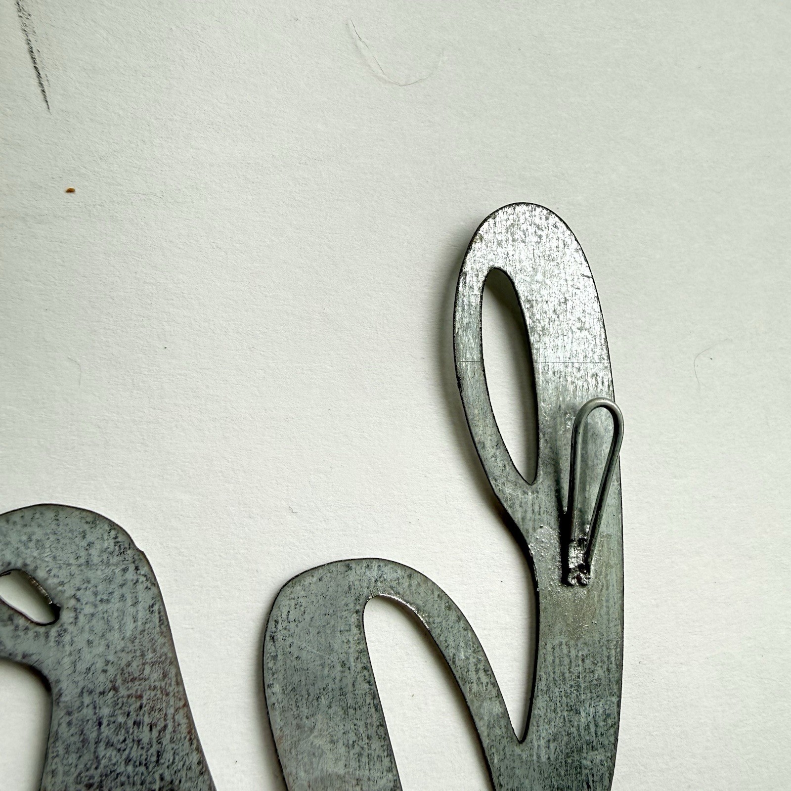 Hello Script Metal Word Sign, Galvanized Tin, Craft DIY Home Decor, Plaque Decor