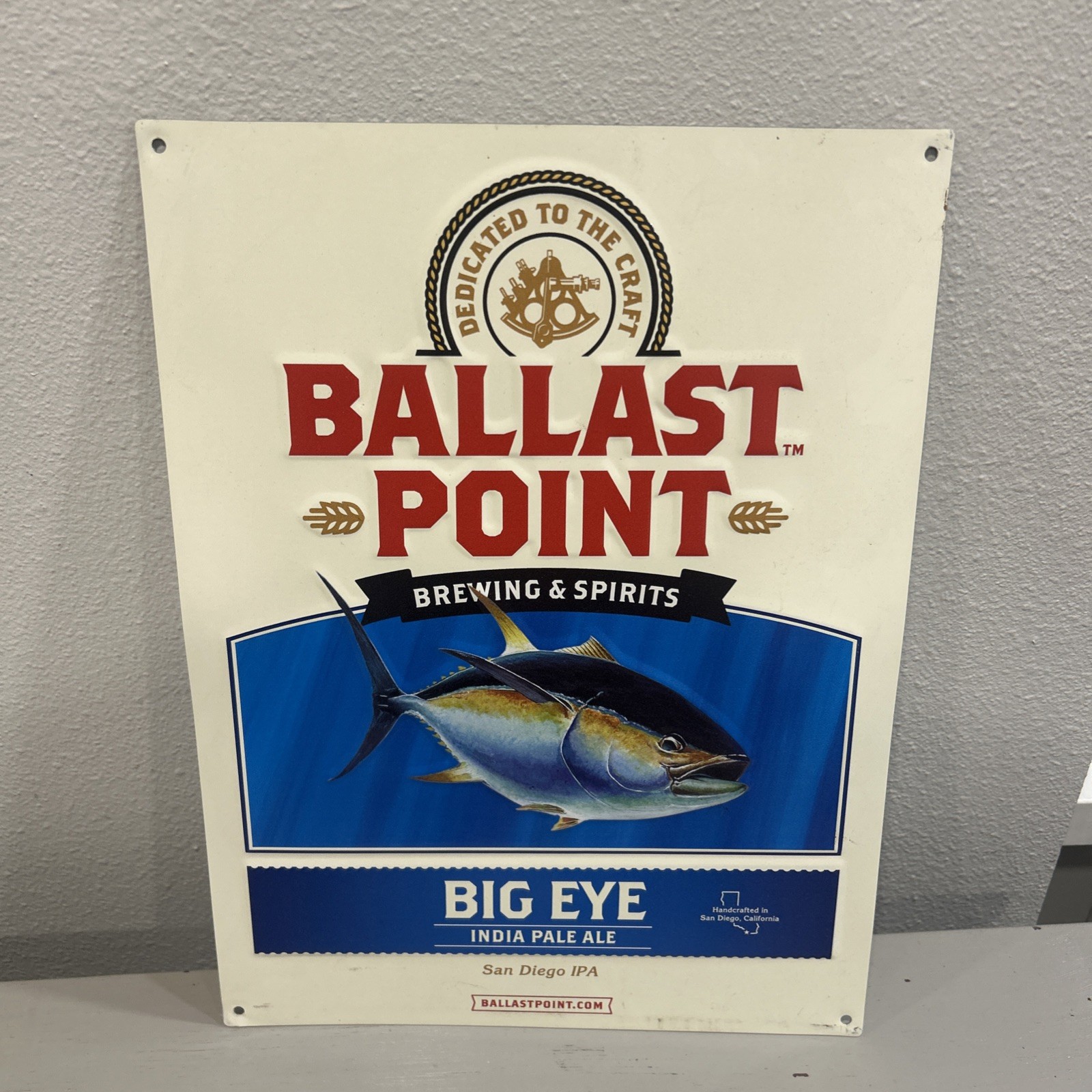 ~Vintage Ballast Point Big Eye India Pale Ale Metal Sign Bar Decor ~